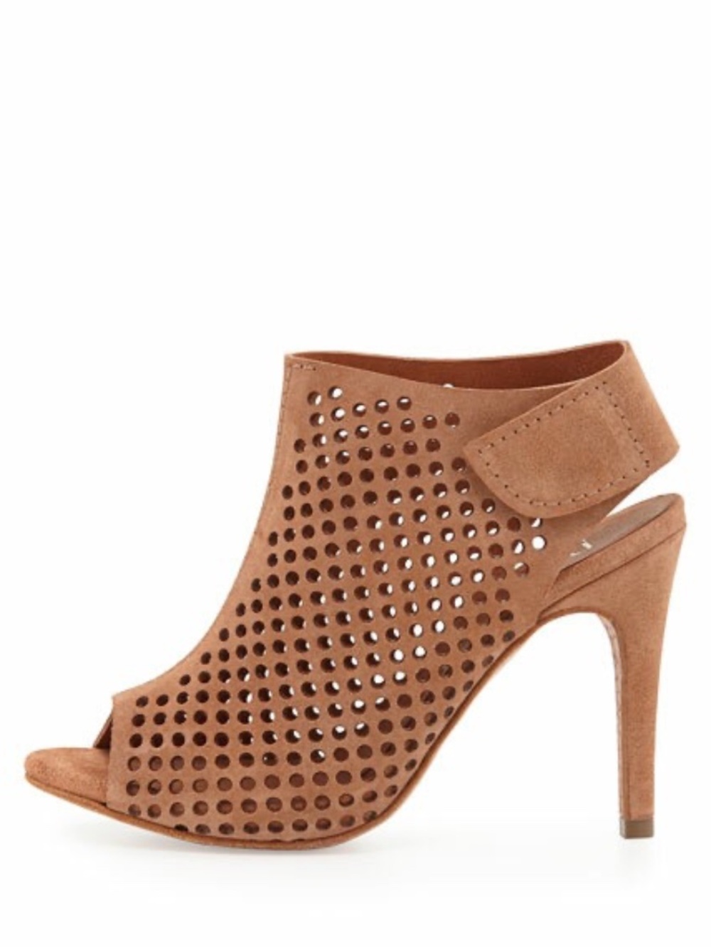 Pedro Garcia Sofia Nude Suede Peep Toe Bootie - Size 37 -